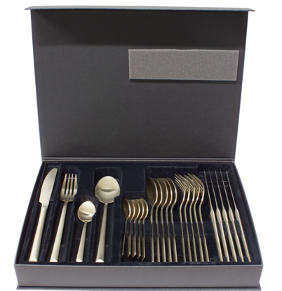 Dome Deco Bestekset Zeno 6 delig Champagne